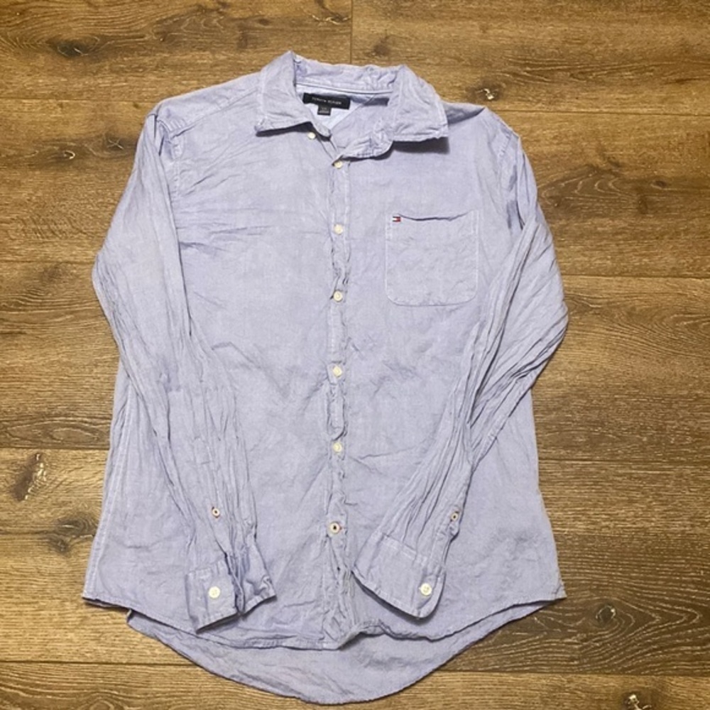 Tommy Hilfiger blue button down large‎